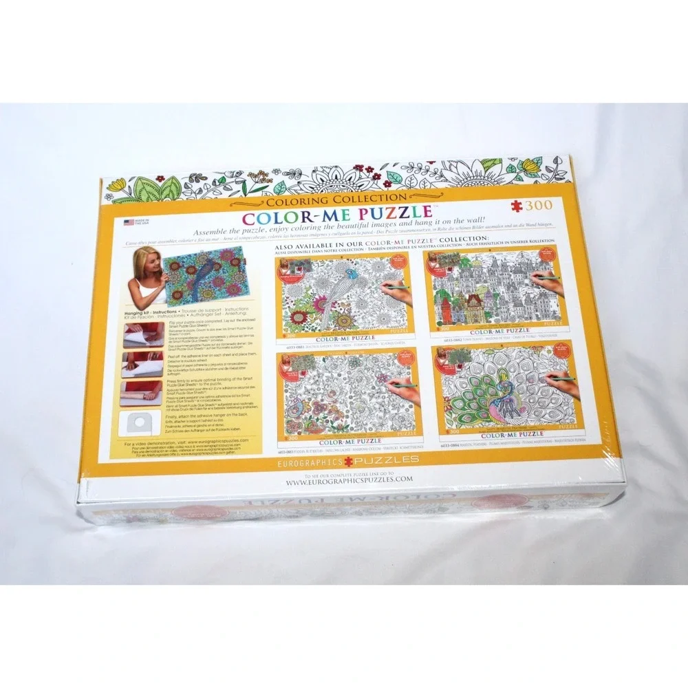 Color Me Puzzle Hidden Butterflies 300 Pc Eurographics Anti Stress Activity NEW